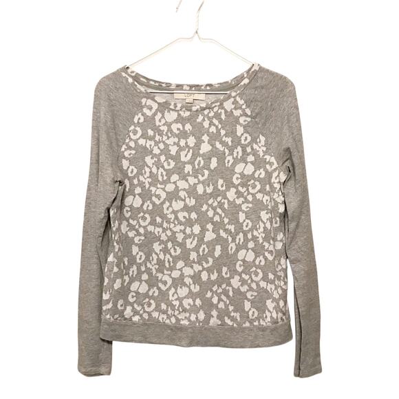 Loft Animal Print Cotton Sweatshirt - Size Small - Picture 1 of 6